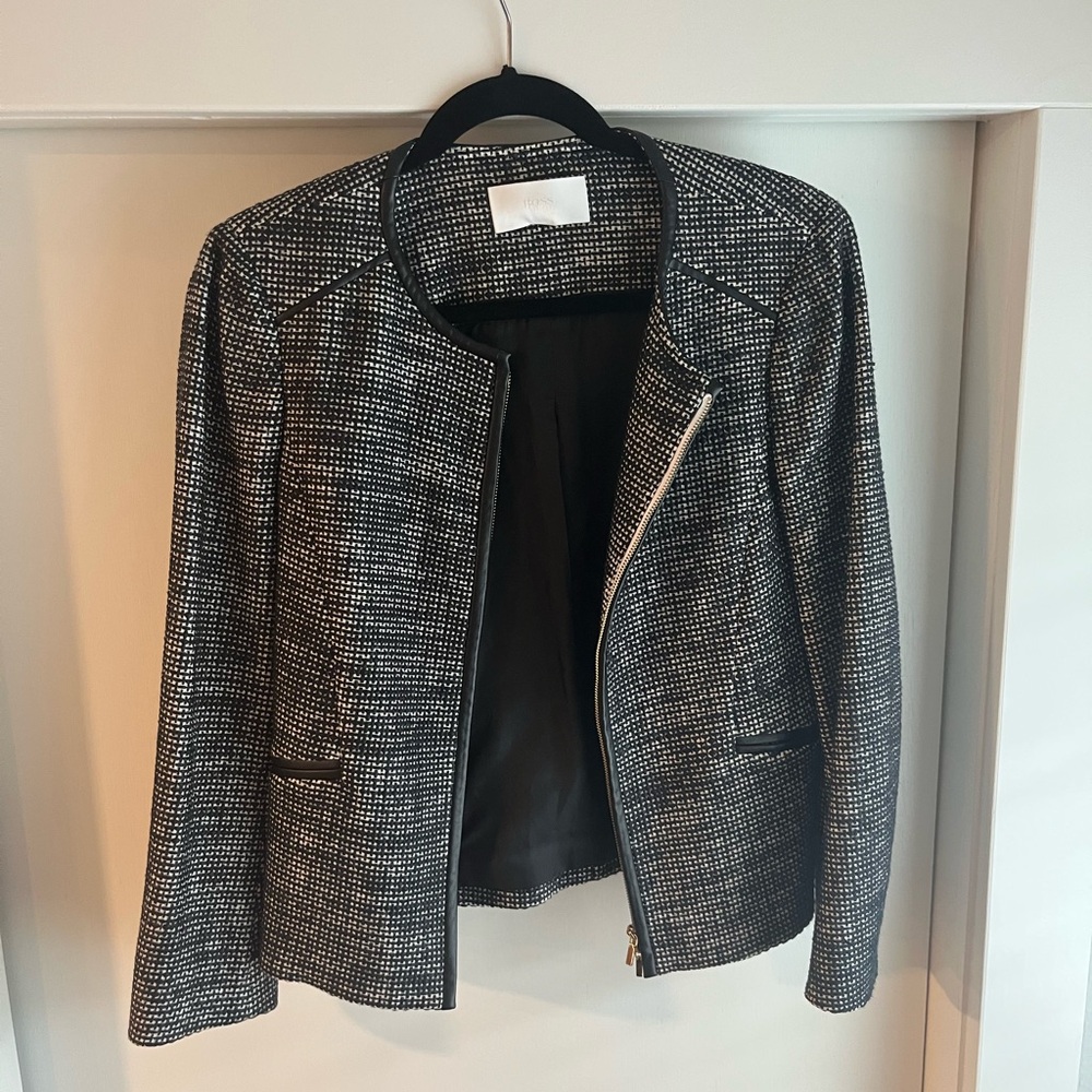 Hugo Boss Suit Jacket, Black and White, lady jacket